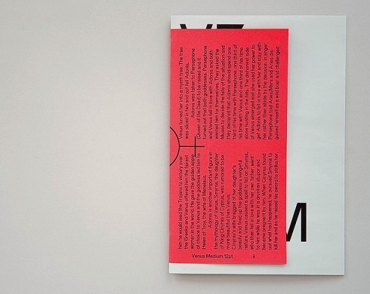 Venus Medium → Zak Klauck / Bench.li #print #design #graphic #publication #typography