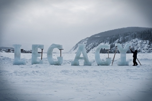 Legacy : Nicole Dextras #installation #dextras #art #ice #nicole #typography