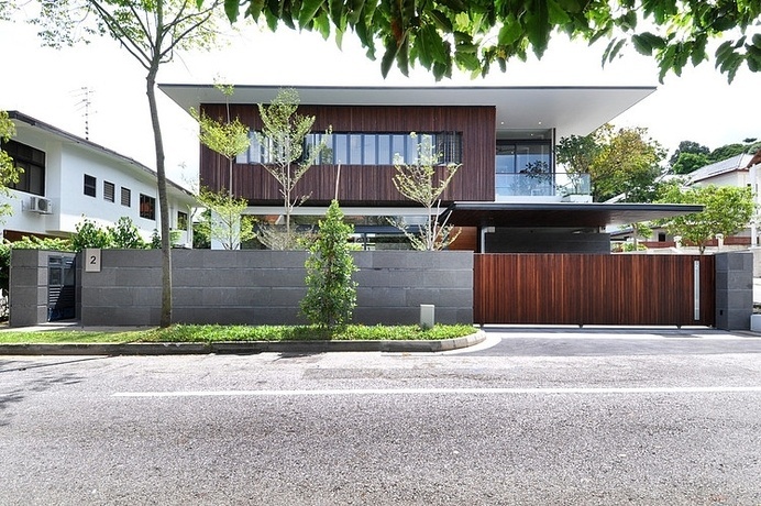 Stylish Bungalow Inspired Residence in Singapore: Sunset Terrace House #residence #singapore #architecture #bungalow