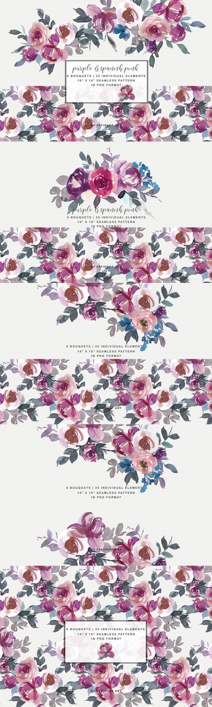 Purple & Spanish Pink Floral Bouquet
