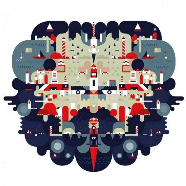 Argijale Illustration / Work / Lighthouse man #flat #argijale #illustration