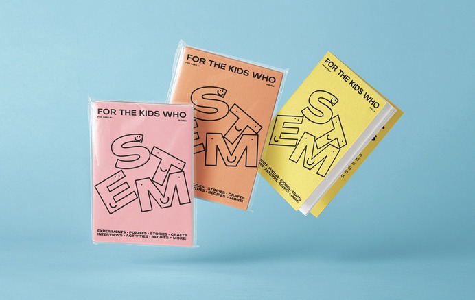 The cover for the first activity zine "For the Kids who STEM" to accompany the book.