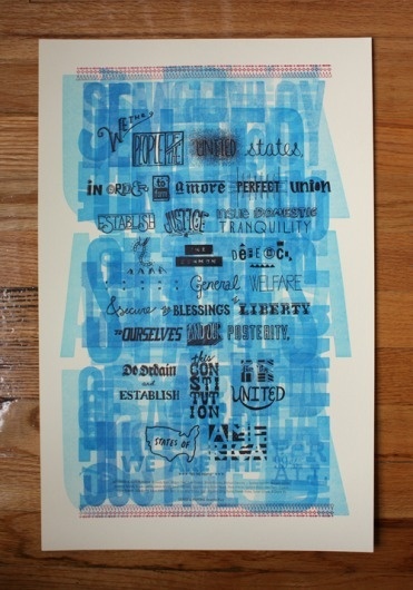 Amanda Buck We the People #america #letterpress #poster