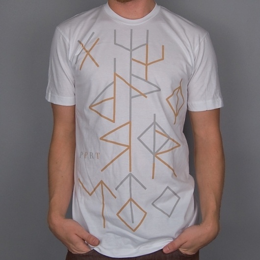 Paper Root Clothing — The Runic Ruins Tee - White #illustration #tee #typography