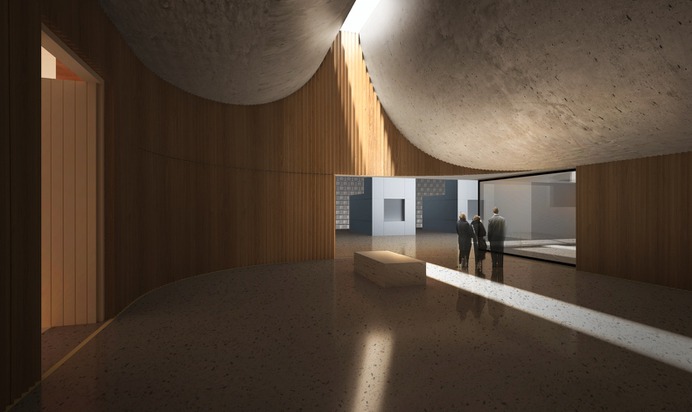 Crematorium Design Reinvented for a Competition in Patras Greece,Courtesy of Stelios Andrikopoulos, Konstantinos Grivas, Alexandra Stratou