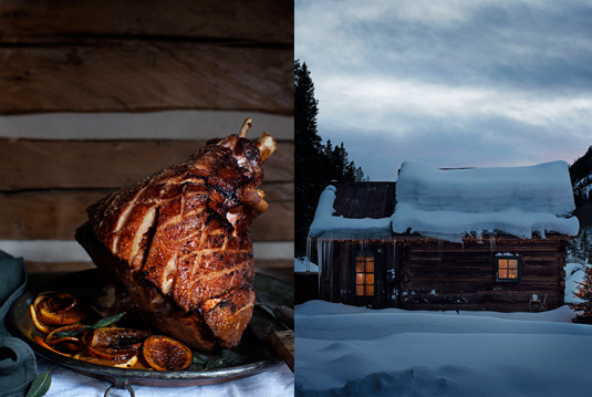 Isager BA_1 #red #house #dinner #turkey #snow #meat #photography #brown #cabin #blue #winter