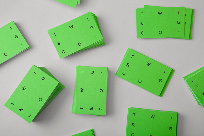 mildred & duck — twig & co. #businesscard #design #texture #green