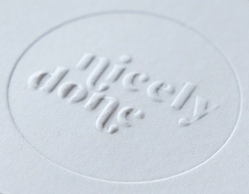 Nicely Done #logotype #hand embossed