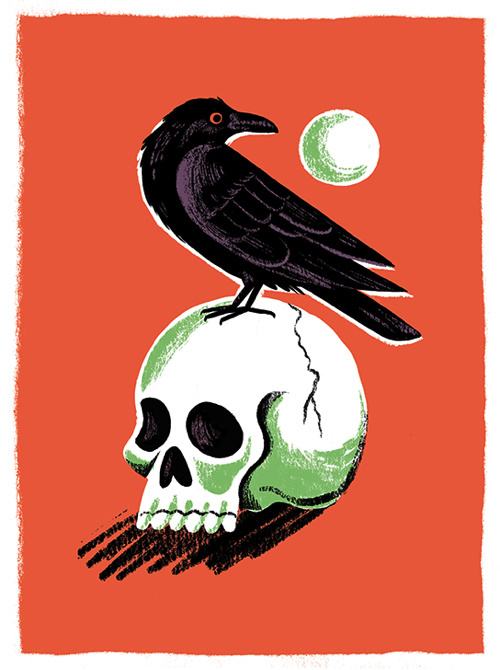 #skull #raven
