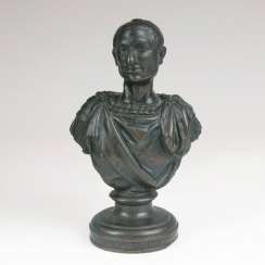 Small Bronze bust of a Roman Emperor.