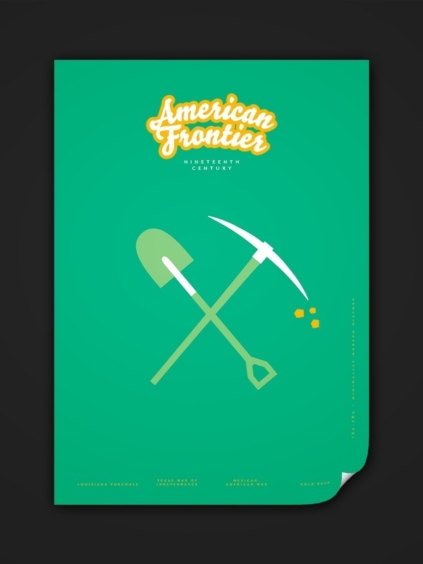 Minimalist Modern History 15c–19c on the Behance Network #history #modern #rush #lee #wonchan #poster #gold #minimalist #typography