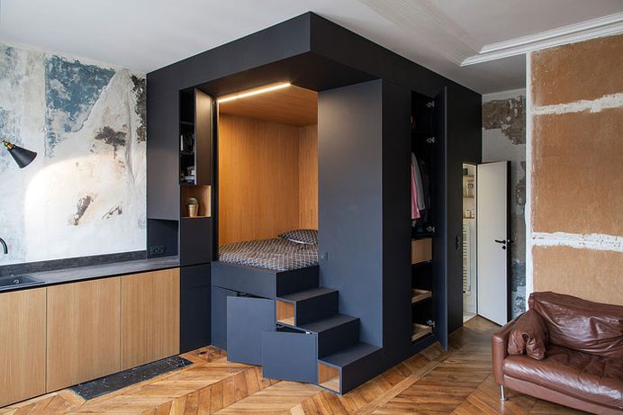 50 Small Studio Apartment Design Ideas (2019) – Modern, Tiny & Clever - InteriorZine #design #furniture #modernfurniture #interior #decor