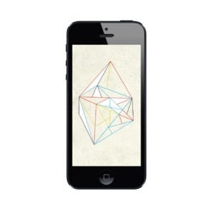 Image of Diamond on Paper | iPhone 5 & iPhone 4 Wallpaper #iphone #illustration #wallpaper #diamond