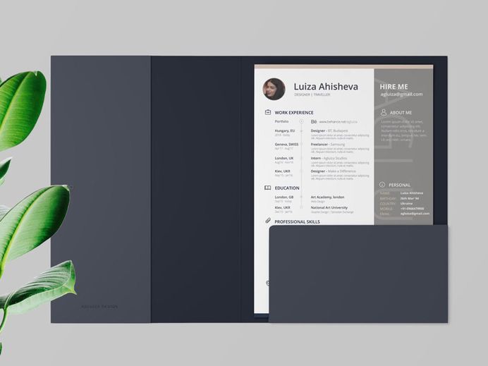 Free Elegant Sketch Resume Template with Minimalist Design
