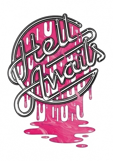 Hell Awaits poster : Razauno #type #illustration #raza #uno