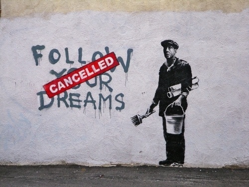 Merde! - time-to-pretendd: Banksy - Boston - Follow Your...