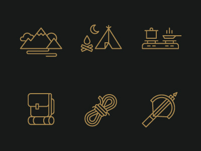 Hiking icons #icons