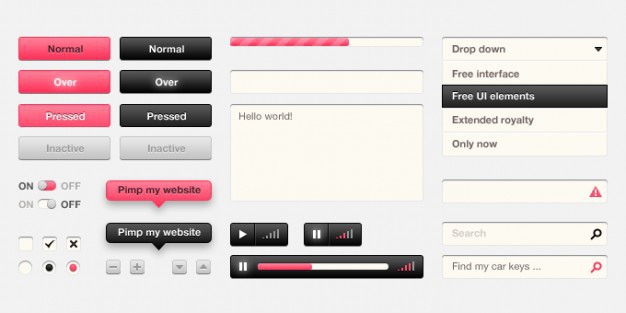 Ui resource Free Psd. See more inspiration related to Music, Button, Video, Radio, Ui, Navigation, Video player, Checkbox, Player, Horizontal, Tooltip and Resource on Freepik.