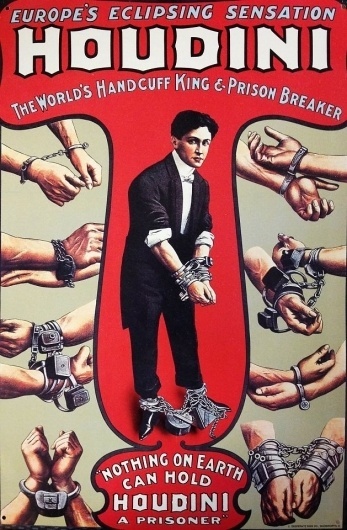 DesignInspiration #sign #prisoner #sensational #handcuffs #metal #houdini