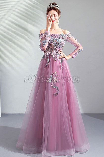 eDressit OFF Shoulder Long Sleeves Formal Party Dress (36198106)