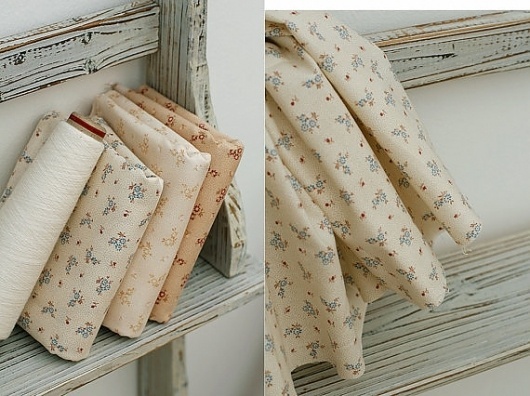 European Style Mini Flower Cotton Fabric Ivory and by Avenue55 #shop