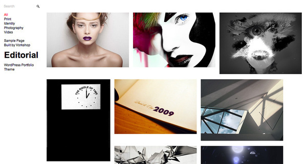 Editorial - Minimal Portfolio Theme for WordPress #portfolio #design #based #website #grid #photography #minimal #art #wordpress