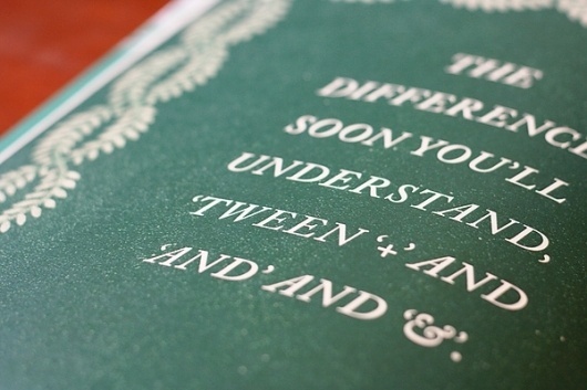 A Punctuated History on the Behance Network #green #book #ampersand #ornament #vintage #type #historic #typography