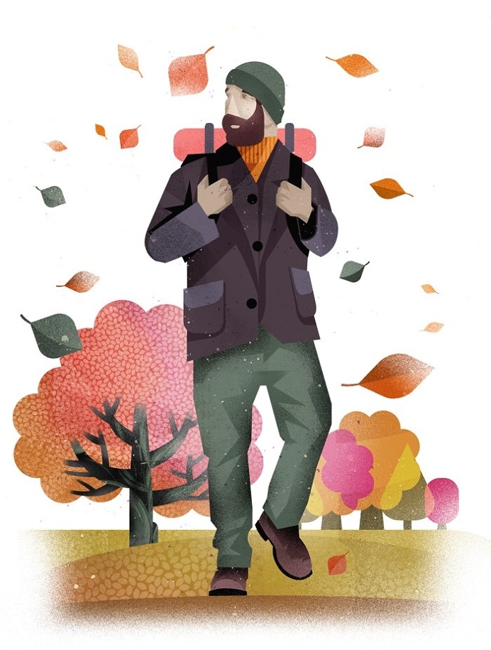 Illustration #illustration #texture #human #fall #leaves