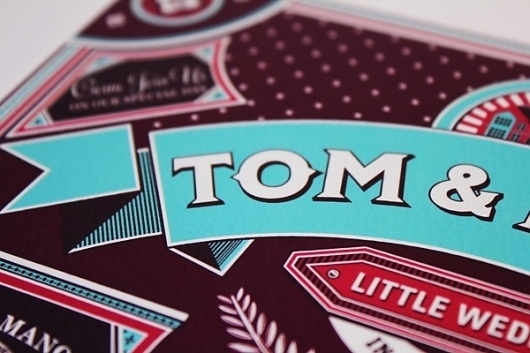 Ginger Monkey :: Tom Lane :: Illustration :: Design :: Typography :: Wedding Invite #invite #wedding #typography