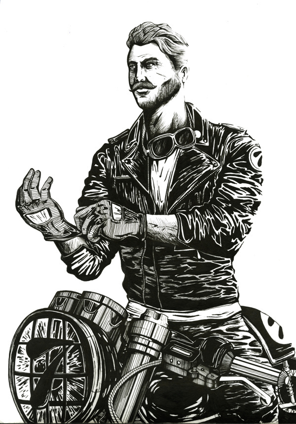DANGER NO FEAR on Behance #nostalgic #racer #stuntman #cafe #illustration