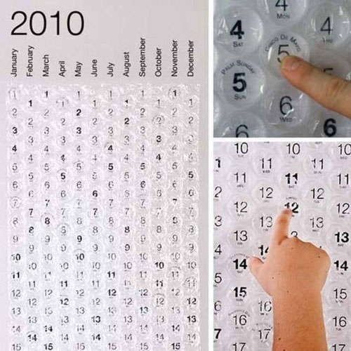 Bubble wrap-calendar #bubble #wrap #calendar
