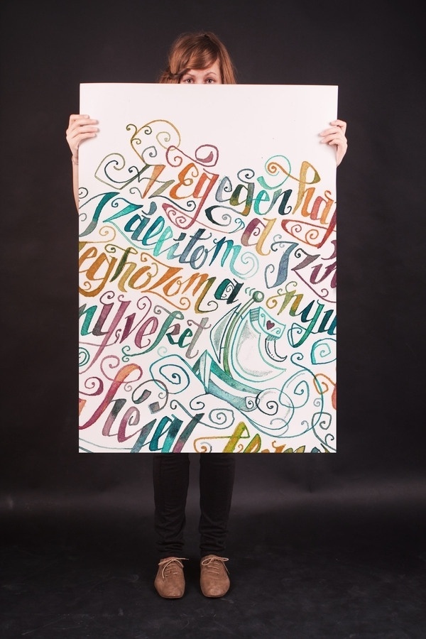 poems in calligraphy on the Behance Network #watercolor #lettering #poster #typography