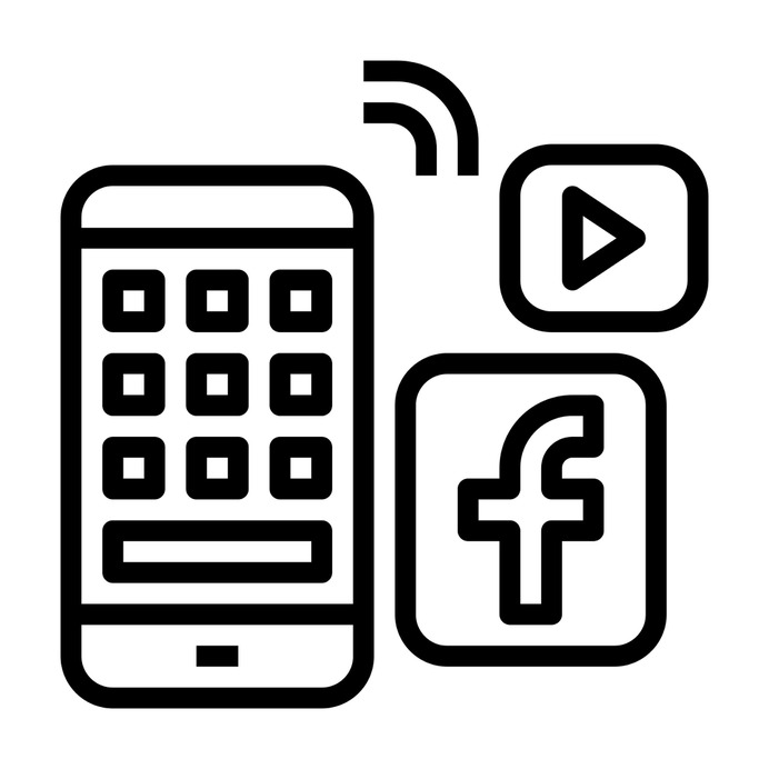 See more icon inspiration related to facebook, share, business and finance, mobile phone, communications, smartphone, marketing, social media, youtube, cellphone, telephone and technology on Flaticon.
