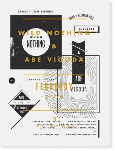 Aaron Eiland - Graphic Designer #wild #aaron #yellow #black #eiland #poster #nothing #typography