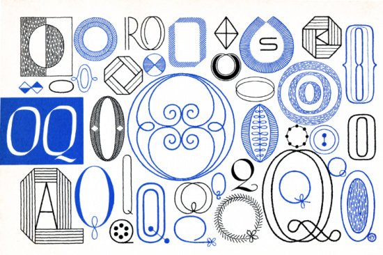 Q, Embroidery Letterforms, Present and Correct