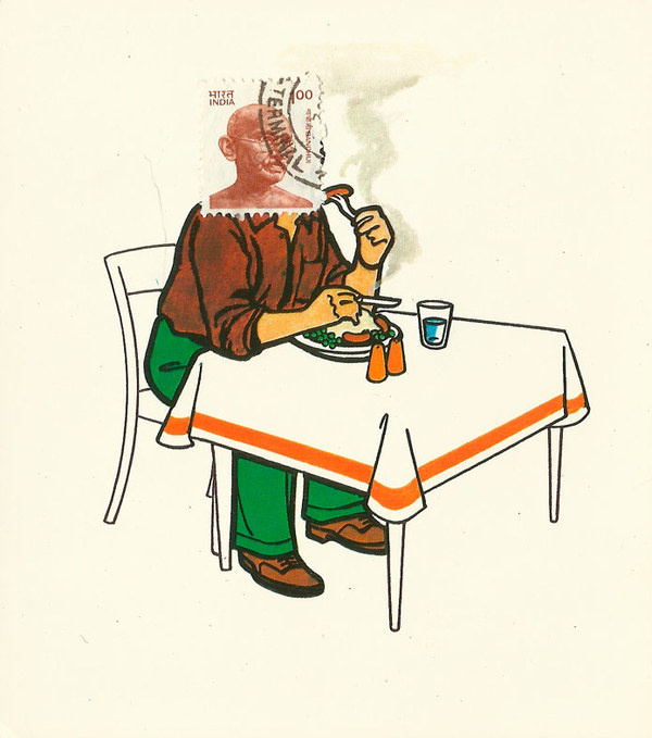 FECAL FACE DOT COM #stamp #dinner #paint #art #humor