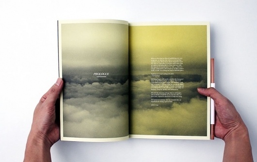 Graphic-ExchanGE - a selection of graphic projects #clouds #sky #print #yellow #book