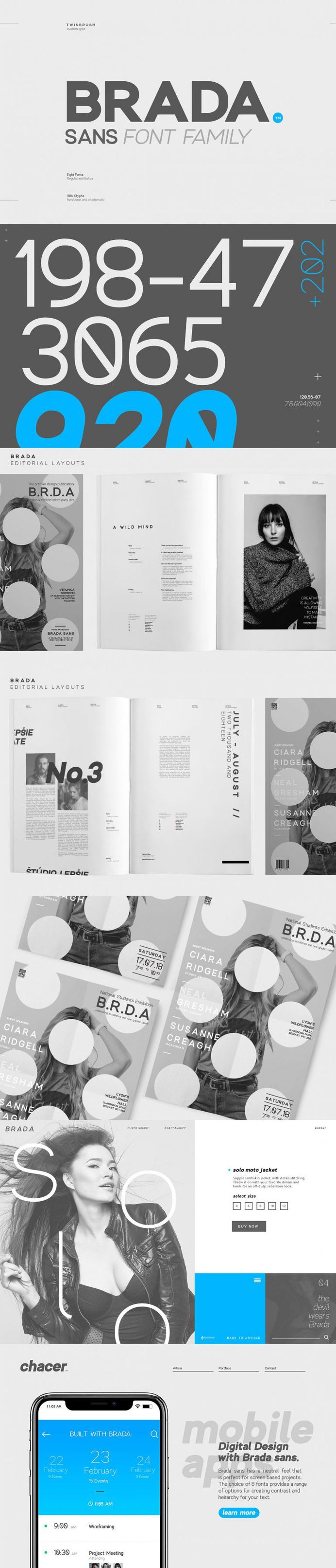 Brada sans – A designers font family