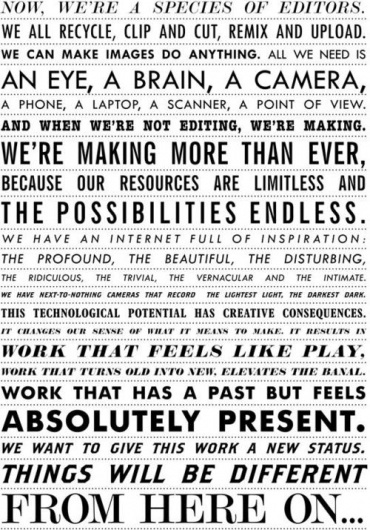 Explore – This manifesto for visual culture from Rencontres... #graphic #poster #typography