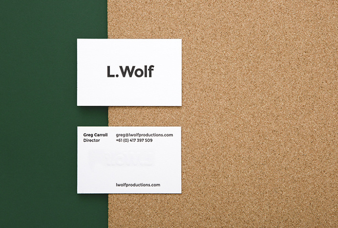 L. Wolf by Mildred & Duck #graphic design #print #business card