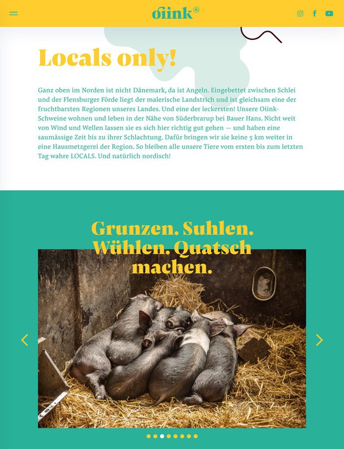 Oiink Farmyard pigs website and branding 6