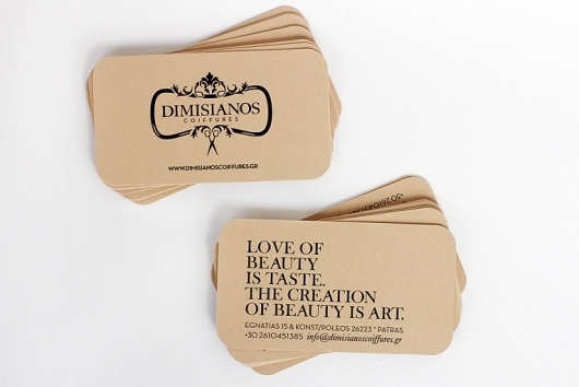 Kommigraphics Print & New Media Design Studio | Projects & Portfolio | Dimisianos Coiffures #baroque #business #card #design #graphic