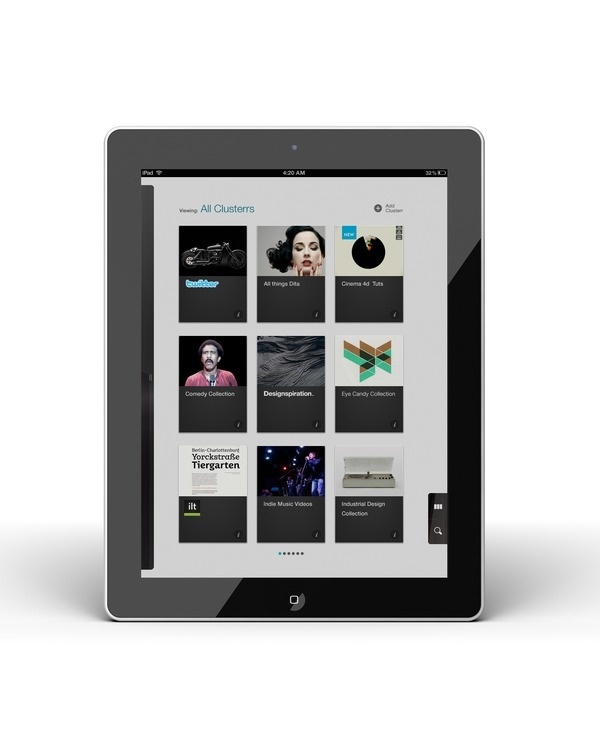 Clusterr iPad App (reissue 2012 on the Behance Network #inspiration