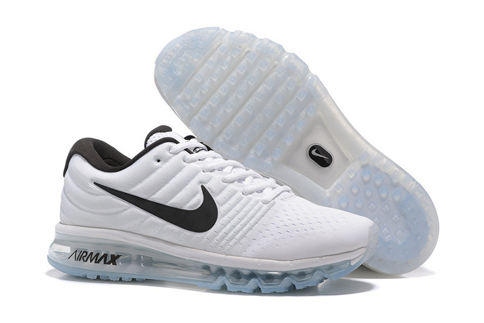 Knitting line all palm nano drop plastic technology Men's Air Max 2017 Sports Shoes White