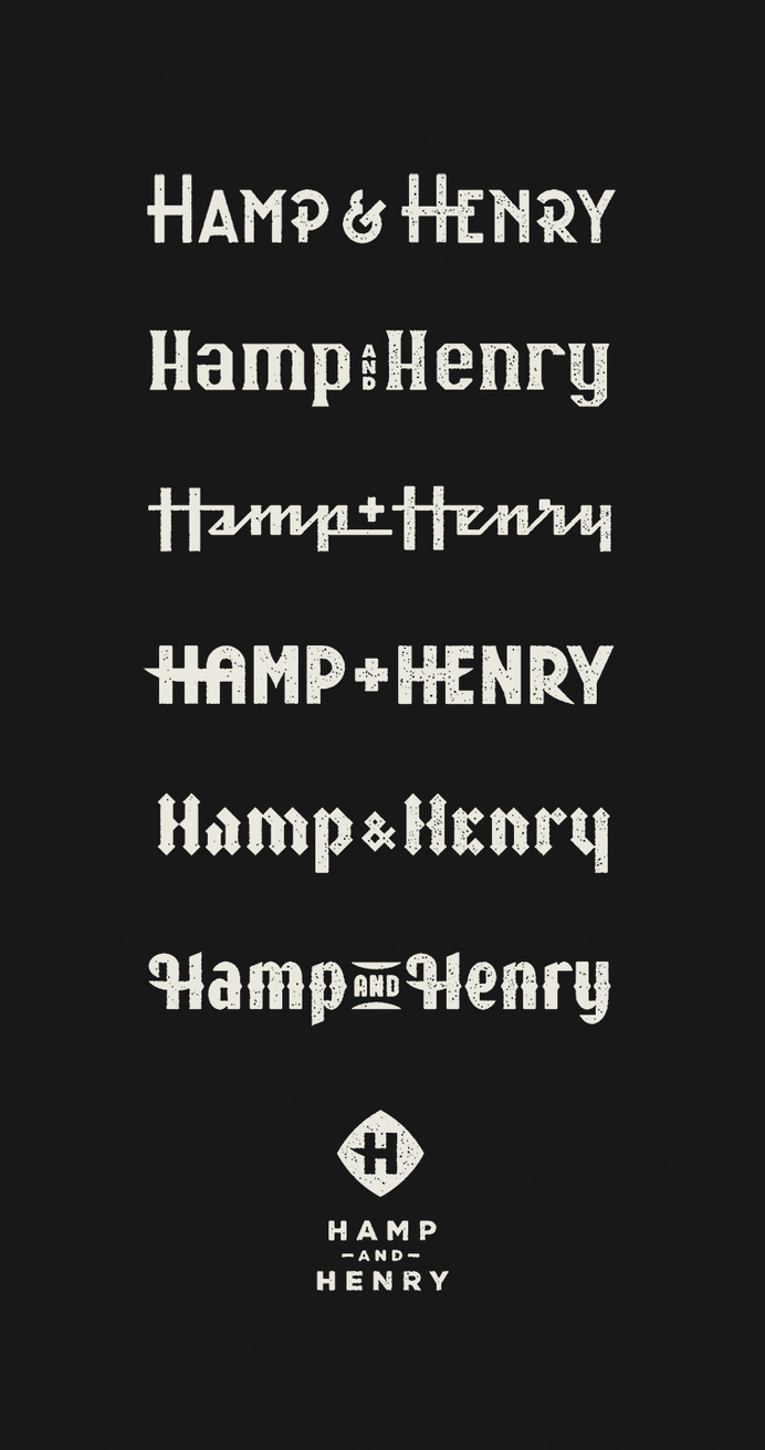 J Fletcher: Hamp & Henry #lettering #branding #texture #custom #type #typography