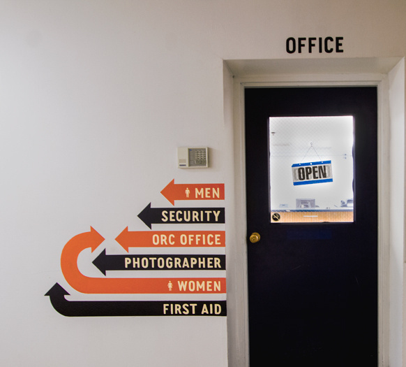 Portland Meadows Physical Space, Signage & Wayfinding / The Official Manufacturing Company #arrows #design