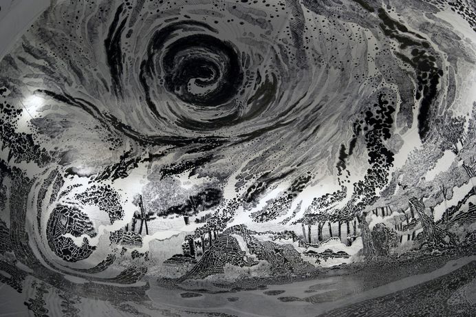 360 Degree Immersive Drawing by Oscar Oiwa 1 New 360 Degree Immersive Drawing Created With 120 Marker Pens by Oscar Oiwa