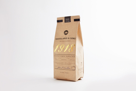 Vassilaros0050_TwelveOz #packaging #craft #vassilaros #bags #gold #coffee #foil