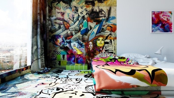 Avant-Garde Sunday Room: artistic design by Pavel Vetrov