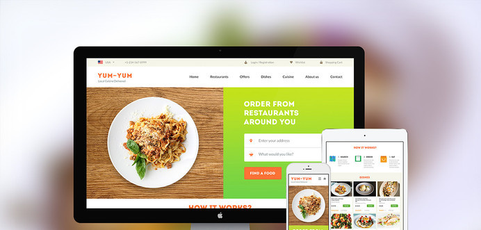 Yum Yum template by HEZY THEME #yumyum #flat #hezytheme #responsive #psd #shop #delivery #tasty #food #tablet #bootstrap #theme #restautant #store #ecommerce #order #webdesign #template #hezy #web